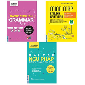 Combo Basic English Gramma In Use: Ngữ Pháp Tiếng Anh Căn Bản (Phiên Bản Chibi)+Mindmap English Grammar - Ngữ Pháp Tiếng Anh Bằng Sơ Đồ Tư Duy+Bài Tập Ngữ Pháp Tiếng Anh Căn Bản