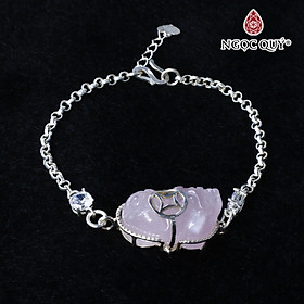 Lắc bạc phối tỳ hưu thạch anh hồng mệnh hỏa, thổ - Ngọc Quý Gemstones