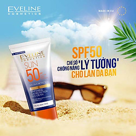 Kem chống nắng Eveline SPF 50 làm trắng da 50ml