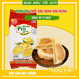 Đặc Sản Sóc Trăng - Bánh Pía Chay Đậu Xanh Sầu Riêng Tân Huê Viên Lớn 500G, Bánh Pía Sóc Trăng Ăn Chay Không Trứng Muối