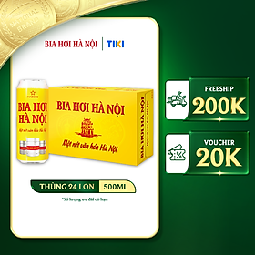 Bia Hơi Hà Nội - Thùng 24 lon 500ml