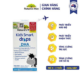 Siro Uống Nature's Way Kids Smart Drops DHA Dạng Giọt Giúp Tăng IQ, Phát Triển Não Bộ Cho Bé 20ml