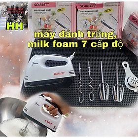 Mua Máy Đánh Trứng Cầm Tay Mini Cao Cấp Với 7 Tốc Độ Cực Mạnh - Hoạt Động Êm Ái