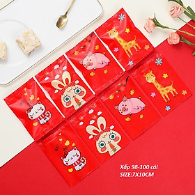 TD65_Túi Đựng Bánh Kẹo, Cookie Hàn Miệng 7x10CM Đủ Mẫu Mới