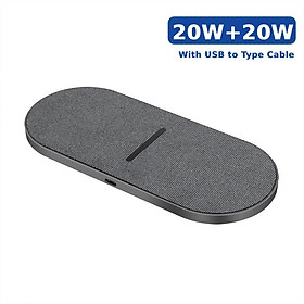 Thảm sạc không dây nhanh 20W+20w