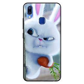 Ốp in cho Vivo Y91 Thỏ Trắng Nhăn Mặt - Hàng chính hãng