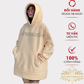 Áo Hoodies Nữ FASHION Chất Nỉ Dày Mịn Tay Phồng Form rộng In Chữ Mặc Đẹp Thoải Mái