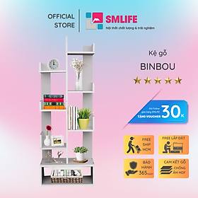Mua Giá sách bằng gỗ đẹp nhỏ gọn SMLIFE Binbou