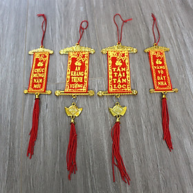 Liễn, Câu Đối, Thỏi Vàng, Thần Tài , Hồ Lô, Hoa Mai, Hoa Đào và các phụ kiện khác trang trí têt