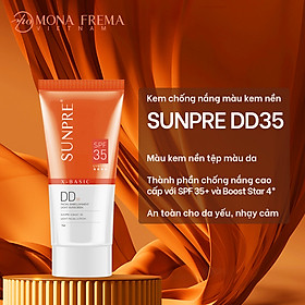 Kem chống nắng Mona Frema SUNPRE Sunscreen Mini Size 7ml (Không Màu Và Màu Kem Nền)