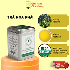 Trà xanh hoa nhài SACHS TEA 1773 ướp thủ công bởi nghệ nhân vị thơm ngọt hậu kéo dài hộp thiếc cao cấp 70g/hộp