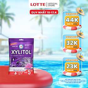 Hình ảnh Kẹo Gum không đường Lotte Xylitol - Hương Blueberry Mint 159,5 g