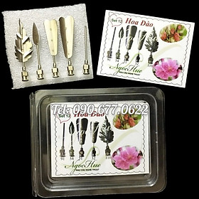 Bộ 5 dụng cụ làm thạch rau câu 3D – Set 12 – Bộ làm hoa đào – Mã số 1480