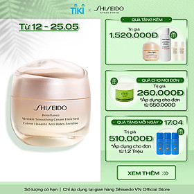 Kem dưỡng da chống lão hóa giàu ẩm Shiseido Benefiance Wrinkle Smoothing Cream Enriched 50ml