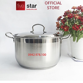 Nồi luộc gà inox 3 đáy sandwich cao cấp bếp từ FiveStar Standard tặng 1