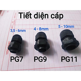 Nút Ốc Xiết Cáp, Dây Điện Chống Nước PG7 , PG9, PG11 Chế Lọc Bể Cá