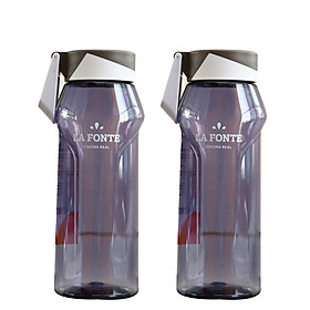 Bộ 2 bình nước uống la fonte 620ml màu xanh xám đậm - 452089