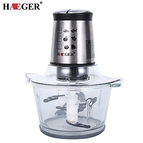 Máy Xay Thịt 2 Lưỡi Kép Haeger ,cá, xay đa năng - Hàng chính hãng