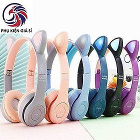 Mua Tai nghe Bluetooth  chụp tai hình mèo P47M đủ màu sắc dễ thương