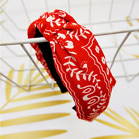 Bờm cài tóc phong cách Vintage vải đũi đẹp dễ thương BN110