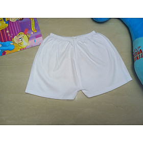 Quần đùi cotton trắng thoải mái cho bé 4- 10kg sơ sinh