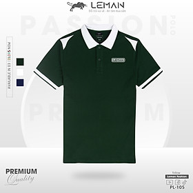 Áo thun polo nam Leman PL105 vải CVC Premium Pique 260gsm co giãn form Slim fit tôn dáng