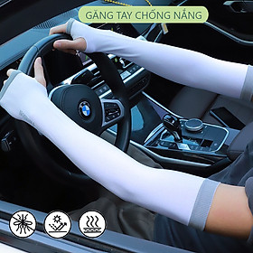 Bao tay chống nắng , găng tay chống nắng , ống tay xỏ ngón chống UV 43x10cm