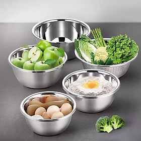 set 5 bộ rổ chậu inox