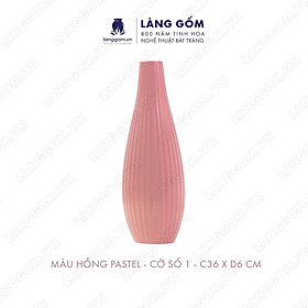 Mua Bình hoa  lọ hoa Gốm sứ Bát Tràng cao cấp Men mát bầu khía dùng làm quà tặng  trang trí - Làng Gốm Bát Tràng
