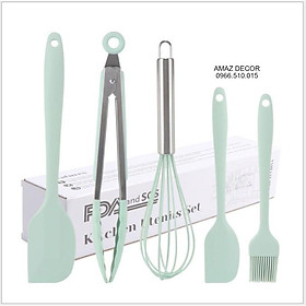 Mua Set Bộ 5 Dụng Cụ Làm Bánh Silicone Tiện lợi Cao cấp Bảo Vệ Sức Khỏe Môi trường chịu nhiệt cao
