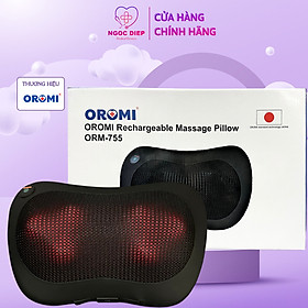 Gối Massage Nhiệt Hồng Ngoại OROMI ORM-755 - 6 Bóng xoay - Mát xa Cổ Vai Gáy, Thắt Lưng