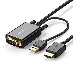 Mua Ugreen UG30840MM120TK 2M màu Đen Cáp Chuyển VGA sang HDMI có Audio cao cấp - HÀNG CHÍNH HÃNG