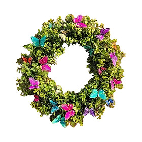 Artificial Spring Summer Wreath Front Door Spring Flower Wreath for Farmhouse Decoration