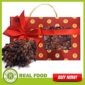 Hộp Quà Nho Khô Nguyên Cành REAL FOOD STORE (500G/Hộp)
