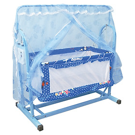 Nôi Võng tự động cho bé 2 trong 1 VINANOI - NV35X lồng nôi màu xanh