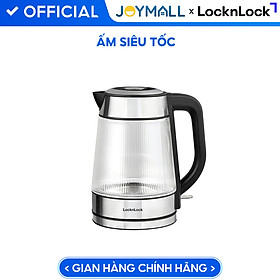 Mua Ấm đun siêu tốc thủy tinh Locknlock Glass Electric Kettle 1.8L EJK256BLK  Hàng chính hãng  có đèn led  lưới lọc -JoyMall