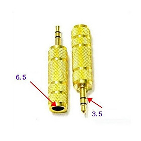 Mua Jack chuyển đổi 6.5 sang 3.5 và 3.5 sang 6.5 mạ màu vàng