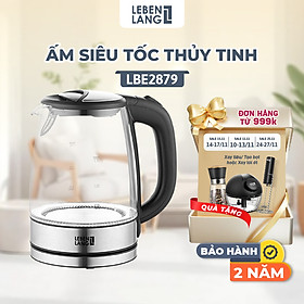 Mua Ấm siêu tốc LEBENLANG LBL2879 bằng thủy tinh chịu nhiệt  dung tích 1700ml  công suất 2200W  bảo hành 2 năm - hàng chính hãng