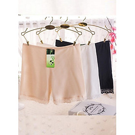 Set 02 quần mặc trong váy cotton viền ren