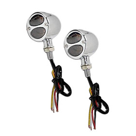 Silver LED Turn Signal Indicator for Motorcycle Scooter Quad Dirt Bike