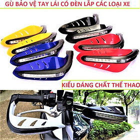 Cặp gù chống đổ bảo vệ tay lái tay phanh có đèn led lắp các xe phong cách thể thao mạnh mẽ