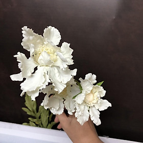 Hoa Giả Hoa Lụa - HOA CÚC CALLIES MEMORY Loại 1 - 1 Cành 3 Bông