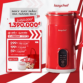 Mua Máy Xay Nấu Đa Năng 5 In 1 Lazychef - Máy Làm Sữa Hạt  Máy Đa Năng Làm Sữa Đậu Nành Nấu Cháo Chậm 800ml - Hàng Chính Hãng