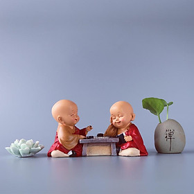 Mua Tượng Chú Tiểu Đánh Cờ Áo Choàng Đỏ