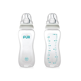 Bình sữa cổ thường Pur - Comfort Feeder 250ml, kèm núm L