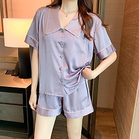 Bộ Đồ Mặc Nhà ️Đồ Ngủ Pijama Lụa Cao Cấp Siêu Mát Mềm Mịn - ELSA