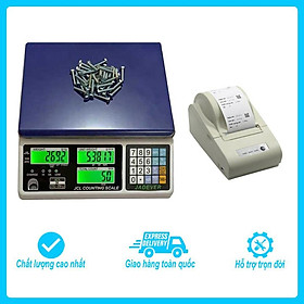 Mua Bộ sản phẩm in phiếu cân gồm Cân điện tử đếm Jadever JCL  Mức cân 30kg  độ chia 1g và máy in LP50  tặng 3 cuộn giấy in