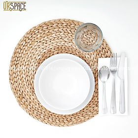 Mua Tấm lót đa năng bằng lục bình đường kính D37/ Round hyacinth place mat D37 natural color