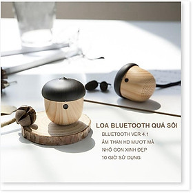 Loa bluetooth mini vân gỗ quả sồi Jisulife J2, loa không dây 400mAh có dây treo, âm thanh lập thể HD, hỗ trợ đàm thoại