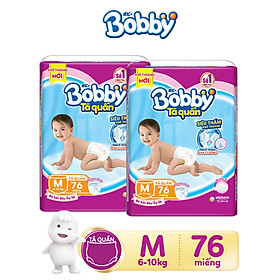 Bộ 2 gói Tã quần siêu thoáng Bobby M76